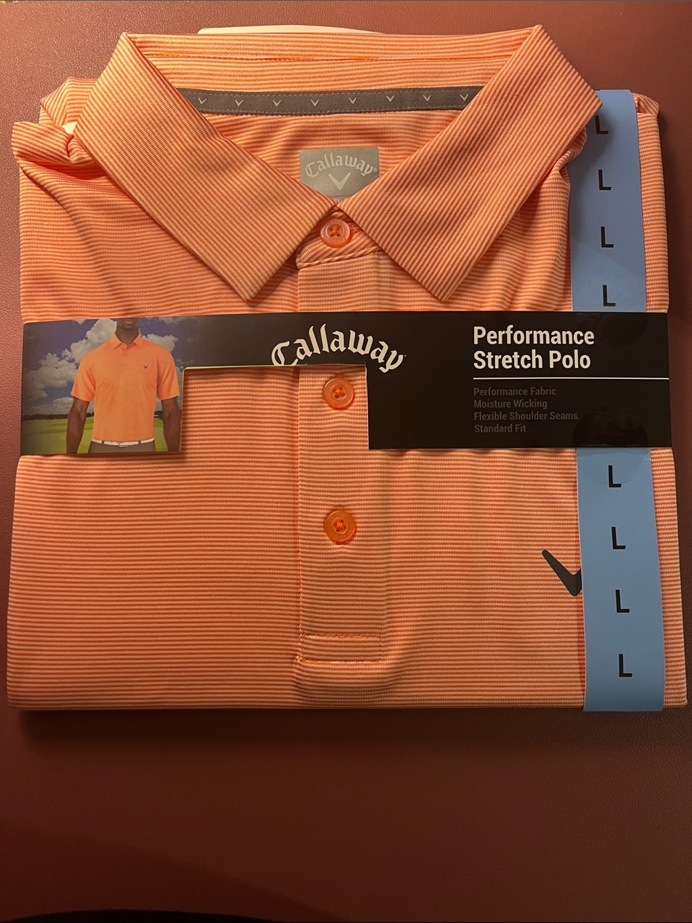 Callaway Men’s Performance Polo - Peach Orange